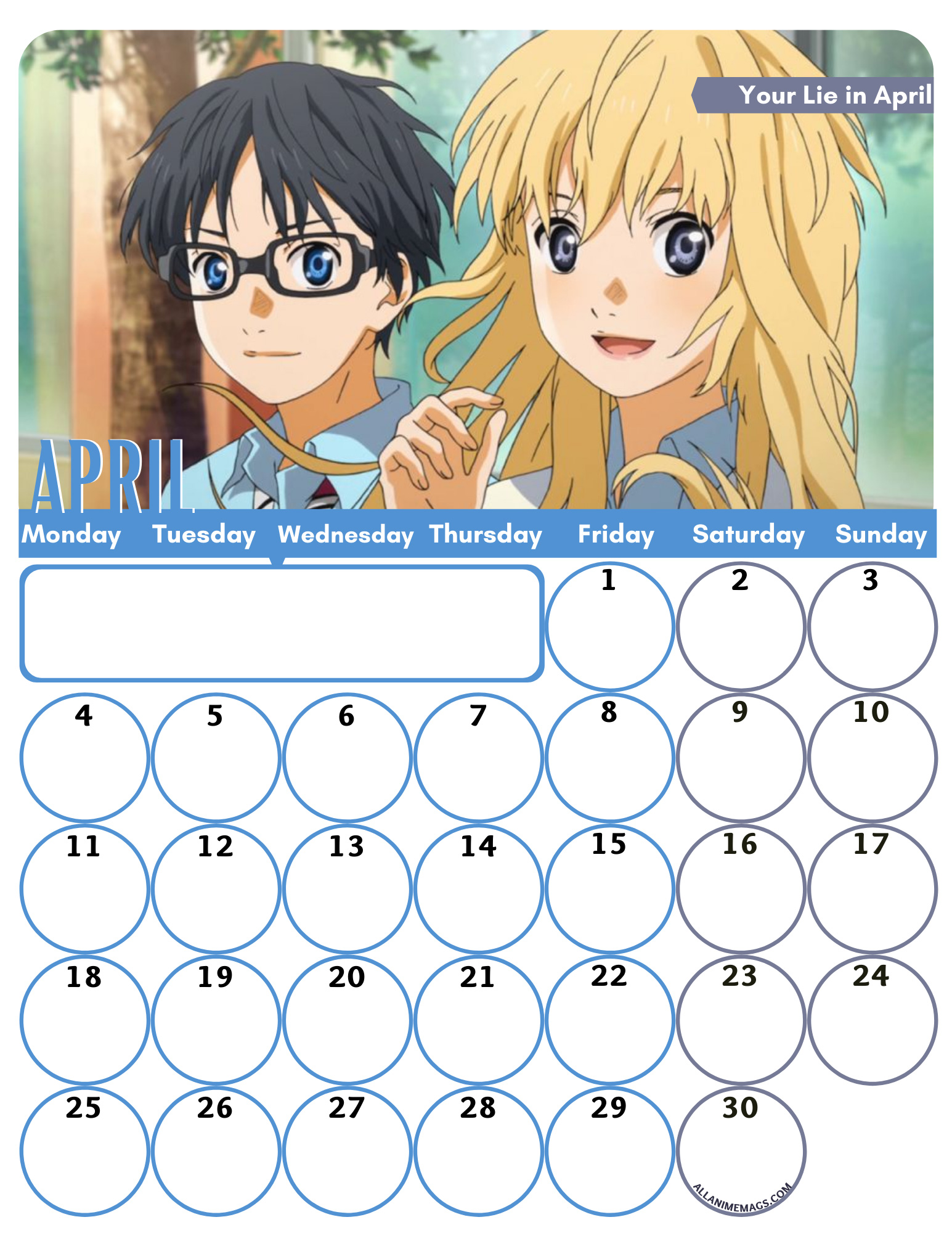 04-April-Free-Romance-Anime-Wall-Calendar-2022-AllAnimeMag-Your-Lie-in-April