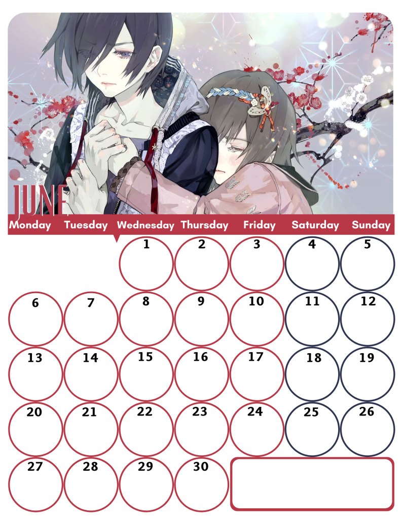 06 June Free Tokyo Ghoul Anime Wall Calendar 2022 AllAnimeMag