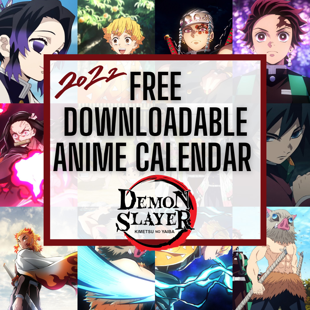 Neu 2021-2022 Jahr Demon Slayer Kalender Tischkalender Calendar Anime Manga 