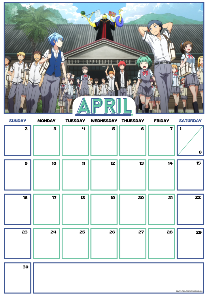 04 April 2023 Assassination Classroom (Ansatsu Kyoushitsu) Anime Calendar free download AllAnimeMag04 April 2023 Assassination Classroom (Ansatsu Kyoushitsu) Anime Calendar free download AllAnimeMag