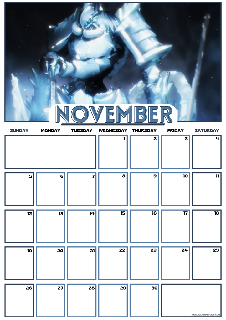 11 November 2023 Overlord Anime Calendar free download AllAnimeMag