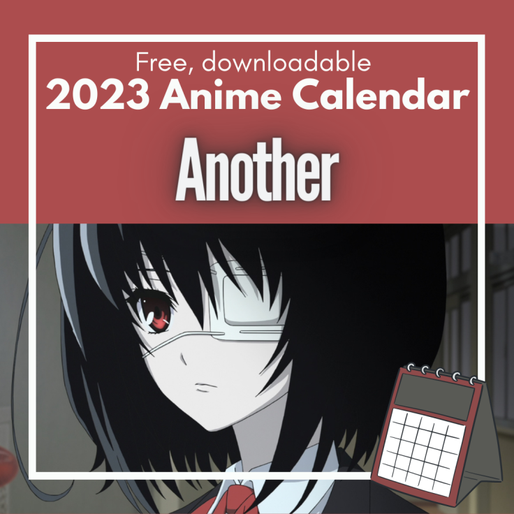 free downloadable Another 2023 Anime Calendar